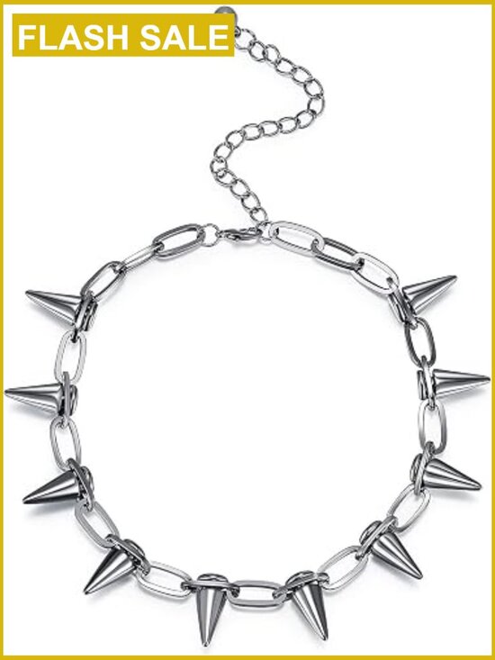 Jewelry - Spike Choker Necklace Punk Gothic Rivet Choker Chain Chokers for Women Men